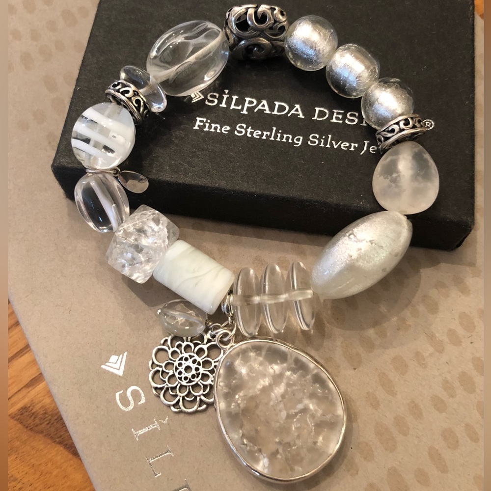 Silpada Sterling Silver “Liquidity” Stretch Bracelet B2311